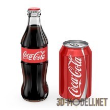 3d-модель Бутылка и банка «Coca-Cola»