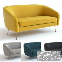 3d-модель Диван Stella от West elm