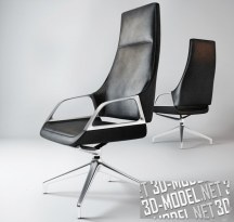 3d-модель Черное кресло Graph для конференций