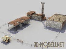 3d-модель Старый, заброшенный склад