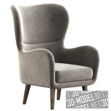 3d-модель Кресло Oday 27 5 W Wingback