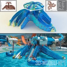 3d-модель Водная горка Polin Octopus