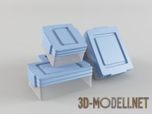 3d-модель Набор пластмассовых контейнеров