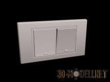 3d-модель Двойной стеновой выключатель