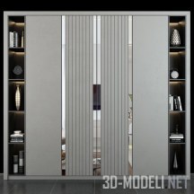3d-модель Шкаф с зеркальным декором