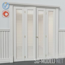 3d-модель Двери гардеробной с жалюзи