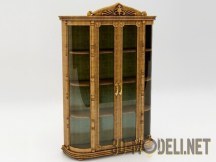 3d-модель Резной шкаф со стеклом