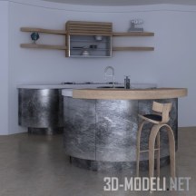 3d-модель Круглая стильная кухня