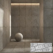 3d-модель Плитка с текстурой бетона Roc Ancien от Graniti Fiandre