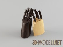 3d-модель Два деревянных держателя для ножей