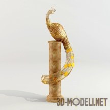3d-модель Золотой павлин