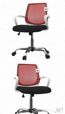 3d-модель Сетчатое вращающееся офисное кресло