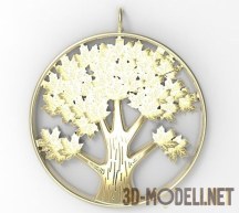 3d-модель Подвеска с изображением дерева