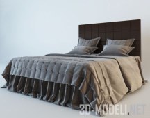 3d-модель Кровать с изголовьем Chocolate