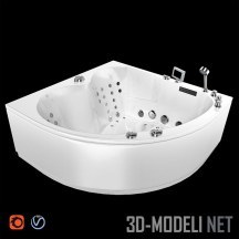 3d-модель Гидромасажная угловая ванна