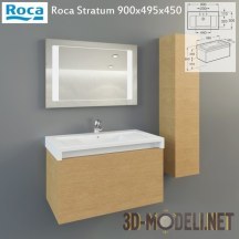 Мебель и умывальник для ванной комнаты «Roca Stratum»