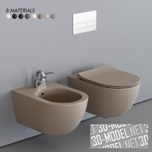 3d-модель Унитаз и биде App Wall-Hung WC от Flaminia