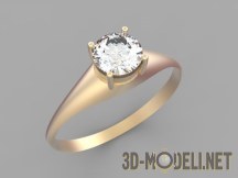 3d-модель Элегантное кольцо с камнем