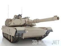 3d-модель Танк M1A2 Abrams Hi-Poly