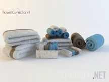 Набор серо-голубых полотенец