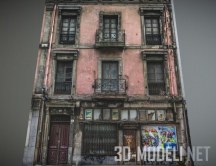 3d-модель Фасад старого дома