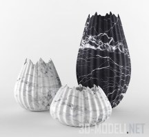 3d-модель Мраморные вазы