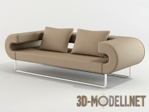 3d-модель Двухместный диван на хромированном каркасе