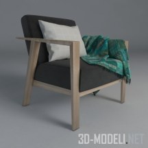 Кресло от IKEA с пледом