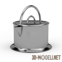 3d-модель Металлический чайник