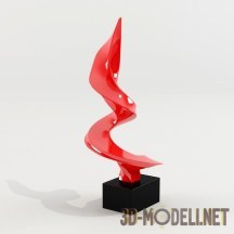 Абстрактная статуэтка красного цвета