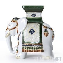 3d-модель Табурет-слон из керамики