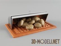 3d-модель Хлебница с булочками