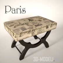 3d-модель Банкетка Paris