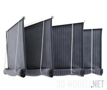 3d-модель Современная римская штора в полоску