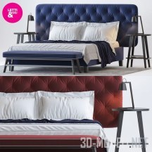 3d-модель Двуспальная кровать Letti&Co Cookie