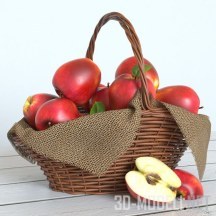 Красные яблоки в корзине