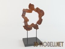 3d-модель Декор на подставке, из натурального дерева