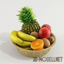3d-модель Набор экзотических фруктов