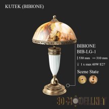 3d-модель Классическая настольная лампа BIBIONE BIB-LG-1 Kutek