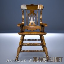 3d-модель Фигурный деревянный стул