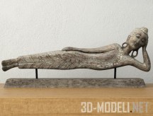 3d-модель Будда в положении лежа