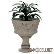 3d-модель Уличная ваза с растением