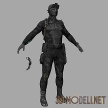 3d-модель Персонаж Сэм Фишер в спец-костюме, из «Splinter Cell Blacklist»