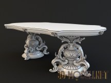 3d-модель Белый обеденный стол