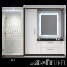 3d-модель Мебель и отделка для ванной комнаты