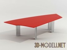 3d-модель Оригинальный стол с красной столешницей