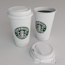 3d-модель Стакан Starbucks с кофе