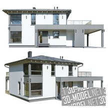 3d-модель Двухэтажный загородный дом в Германии