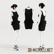 3d-модель Манекен с маленьким черным платьем