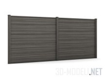 3d-модель Забор из серой доски